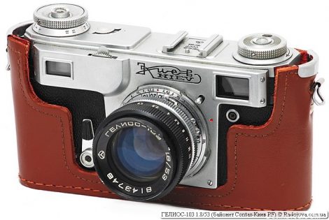 苏联镜头：HELIOS-103 1.8 / 53 评测资料及样片，带 Contax-Kiev RF 转接环。